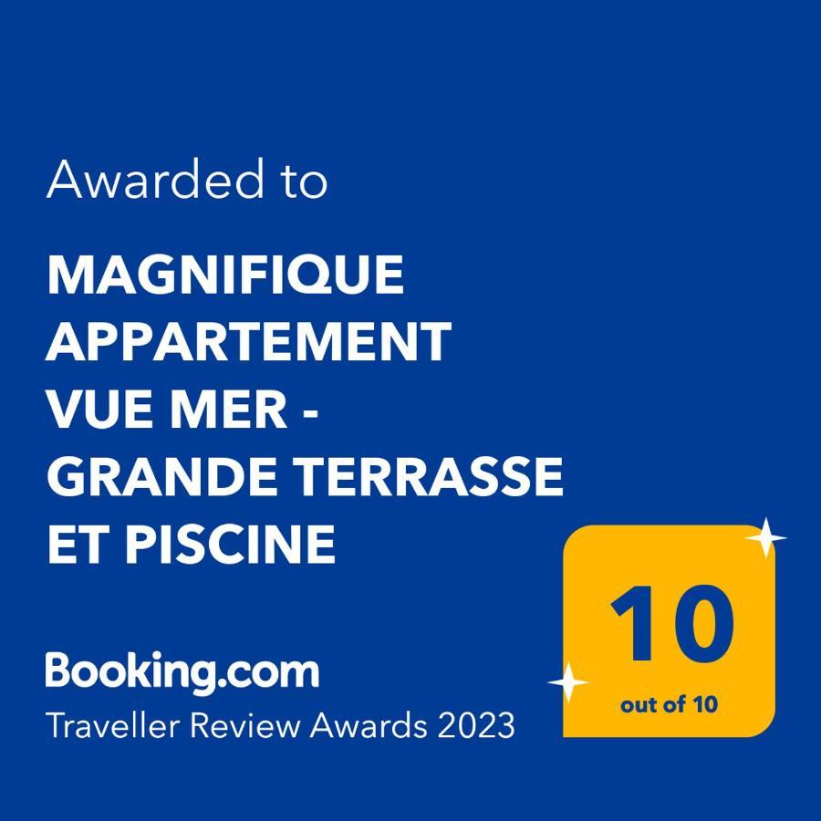 Magnifique Appartement Vue Mer - Grande Terrasse Et Piscine Bandol Zewnętrze zdjęcie