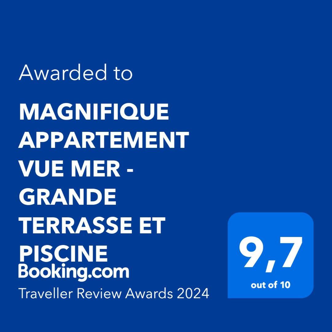 Magnifique Appartement Vue Mer - Grande Terrasse Et Piscine Bandol Zewnętrze zdjęcie